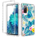 For Samsung Galaxy S20 FE 2 in 1 High Transparent Painted Shockproof PC + TPU Protective Case(Banana Leaf)