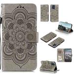 For Xiaomi Redmi Note 10 5G Mandala Embossing Pattern Horizontal Flip PU Leather Case with Holder & Card Slots & Wallet & Lanyard(Grey)