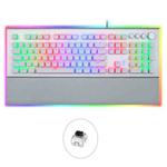 AULA L2098 108 Keys USB RGB Light Wired Mechanical Gaming Keyboard, Black Shaft(Silver)