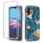 For Motorola Moto E (2020) 2 in 1 High Transparent Painted Shockproof PC + TPU Protective Case(Banana Leaf)