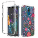 For LG Aristo 4+ 2 in 1 High Transparent Painted Shockproof PC + TPU Protective Case(Small Floral)