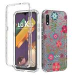 For LG K22 2 in 1 High Transparent Painted Shockproof PC + TPU Protective Case(Small Floral)