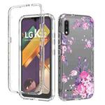 For LG K22 2 in 1 High Transparent Painted Shockproof PC + TPU Protective Case(Rose)