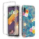 For LG K22 2 in 1 High Transparent Painted Shockproof PC + TPU Protective Case(Banana Leaf)