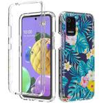 For LG K52 2 in 1 High Transparent Painted Shockproof PC + TPU Protective Case(Banana Leaf)