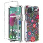For LG K92 5G 2 in 1 High Transparent Painted Shockproof PC + TPU Protective Case(Small Floral)