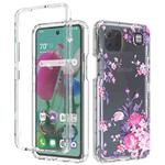 For LG K92 5G 2 in 1 High Transparent Painted Shockproof PC + TPU Protective Case(Rose)