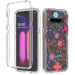 For LG V60 ThinQ 5G 2 in 1 High Transparent Painted Shockproof PC + TPU Protective Case(Small Floral)
