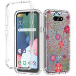 For LG K31 2 in 1 High Transparent Painted Shockproof PC + TPU Protective Case(Small Floral)