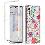 For LG Velvet 2 in 1 High Transparent Painted Shockproof PC + TPU Protective Case(Small Floral)