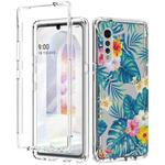 For LG Velvet 2 in 1 High Transparent Painted Shockproof PC + TPU Protective Case(Banana Leaf)