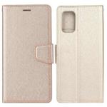 For Samsung Galaxy A02s Silk Texture Horizontal Flip Leather Case with Holder & Card Slots & Wallet & Photo Frame(Gold)