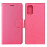 For Samsung Galaxy A52 5G / 4G Silk Texture Horizontal Flip Leather Case with Holder & Card Slots & Wallet & Photo Frame(Rose Red)