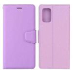 For Samsung Galaxy A71 Silk Texture Horizontal Flip Leather Case with Holder & Card Slots & Wallet & Photo Frame(Purple)