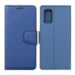 For Samsung Galaxy A72 5G / 4G Silk Texture Horizontal Flip Leather Case with Holder & Card Slots & Wallet & Photo Frame(Blue)