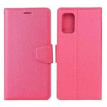 For Samsung Galaxy A72 5G / 4G Silk Texture Horizontal Flip Leather Case with Holder & Card Slots & Wallet & Photo Frame(Rose Red)