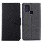 For Samsung Galaxy M31 Silk Texture Horizontal Flip Leather Case with Holder & Card Slots & Wallet & Photo Frame(Black)