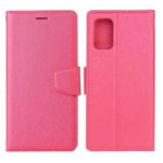 For Samsung Galaxy S20 FE Silk Texture Horizontal Flip Leather Case with Holder & Card Slots & Wallet & Photo Frame(Rose Red)