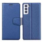 For Samsung Galaxy S21+ 5G Silk Texture Horizontal Flip Leather Case with Holder & Card Slots & Wallet & Photo Frame(Blue)