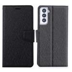 For Samsung Galaxy S21+ 5G Silk Texture Horizontal Flip Leather Case with Holder & Card Slots & Wallet & Photo Frame(Black)