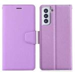 For Samsung Galaxy S21+ 5G Silk Texture Horizontal Flip Leather Case with Holder & Card Slots & Wallet & Photo Frame(Purple)