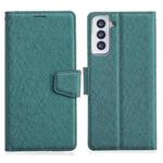 For Samsung Galaxy S21+ 5G Silk Texture Horizontal Flip Leather Case with Holder & Card Slots & Wallet & Photo Frame(Green)
