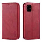 For iPhone 11 AZNS Retro Texture Magnetic Horizontal Flip PU Leather Case with Holder & Card Slots & Photo Frame(Red)