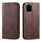 For iPhone 11 Pro AZNS Retro Texture Magnetic Horizontal Flip PU Leather Case with Holder & Card Slots & Photo Frame(Brown)