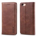 For iPhone 6 Plus / 6s Plus AZNS Retro Texture Magnetic Horizontal Flip PU Leather Case with Holder & Card Slots & Photo Frame(Brown)