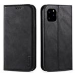 For iPhone 11 Pro Max AZNS Retro Texture Magnetic Horizontal Flip PU Leather Case with Holder & Card Slots & Photo Frame(Black)