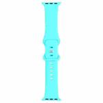 Double Wear Rivets Watch Band For Series 7 41mm / 6 & SE & 5 & 4 40mm / 3 & 2 & 1 38mm(Teal green)