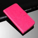 For OPPO A94 5G idewei Crazy Horse Texture Horizontal Flip Leather Case with Holder & Card Slots & Wallet(Rose Red)