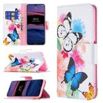 For Nokia G20 / G10 Colored Drawing Pattern Horizontal Flip Leather Case with Holder & Card Slots & Wallet(Butterflies)