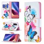 For Xiaomi Mi 11i / Poco F3 / Redmi K40 Colored Drawing Pattern Horizontal Flip Leather Case with Holder & Card Slots & Wallet(Butterflies)