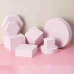 8 in 1 Different Sizes Geometric Cube Solid Color Photography Photo Background Table Shooting Foam Props(Light Pink)