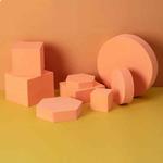 8 in 1 Different Sizes Geometric Cube Solid Color Photography Photo Background Table Shooting Foam Props(Orange)