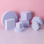 8 in 1 Different Sizes Geometric Cube Solid Color Photography Photo Background Table Shooting Foam Props(Purple)