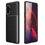 For Xiaomi Redmi K40 Gaming Edition 5G Carbon Fiber Texture Shockproof TPU Case(Black)