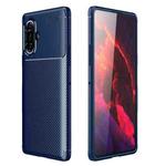 For Xiaomi Redmi K40 Gaming Edition 5G Carbon Fiber Texture Shockproof TPU Case(Blue)