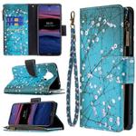 For Nokia G20 / G10 Colored Drawing Pattern Zipper Horizontal Flip Leather Case with Holder & Card Slots & Wallet(Plum Blossom)