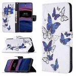 For Nokia G20 / G10 Colored Drawing Pattern Horizontal Flip Leather Case with Holder & Card Slots & Wallet(Blue Butterflies)