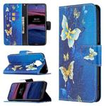 For Nokia G20 / G10 Colored Drawing Pattern Horizontal Flip Leather Case with Holder & Card Slots & Wallet(Gold Butterfly)