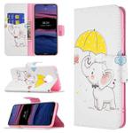 For Nokia G20 / G10 Colored Drawing Pattern Horizontal Flip Leather Case with Holder & Card Slots & Wallet(Umbrella Elephant)