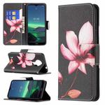 For Nokia 1.4 Colored Drawing Pattern Horizontal Flip Leather Case with Holder & Card Slots & Wallet(Lotus)