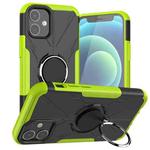 For iPhone 12 mini Machine Armor Bear Shockproof PC + TPU Protective Case with Ring Holder (Green)