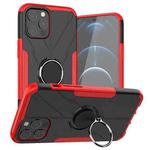 For iPhone 12 Pro Max Machine Armor Bear Shockproof PC + TPU Protective Case with Ring Holder(Red)