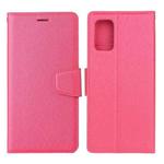 For Huawei P smart 2021 / Y7a Silk Texture Horizontal Flip Leather Case with Holder & Card Slots & Wallet & Photo Frame(Rose Red)