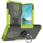 For Nokia 3.4 / 5.4 Machine Armor Bear Shockproof PC + TPU Protective Case with Ring Holder(Green)