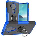 For Nokia 3.4 / 5.4 Machine Armor Bear Shockproof PC + TPU Protective Case with Ring Holder(Blue)