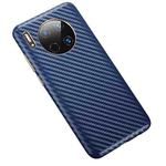 For Huawei Mate 30 Carbon Fiber Leather Texture Kevlar Anti-fall Phone Protective Case(Blue)